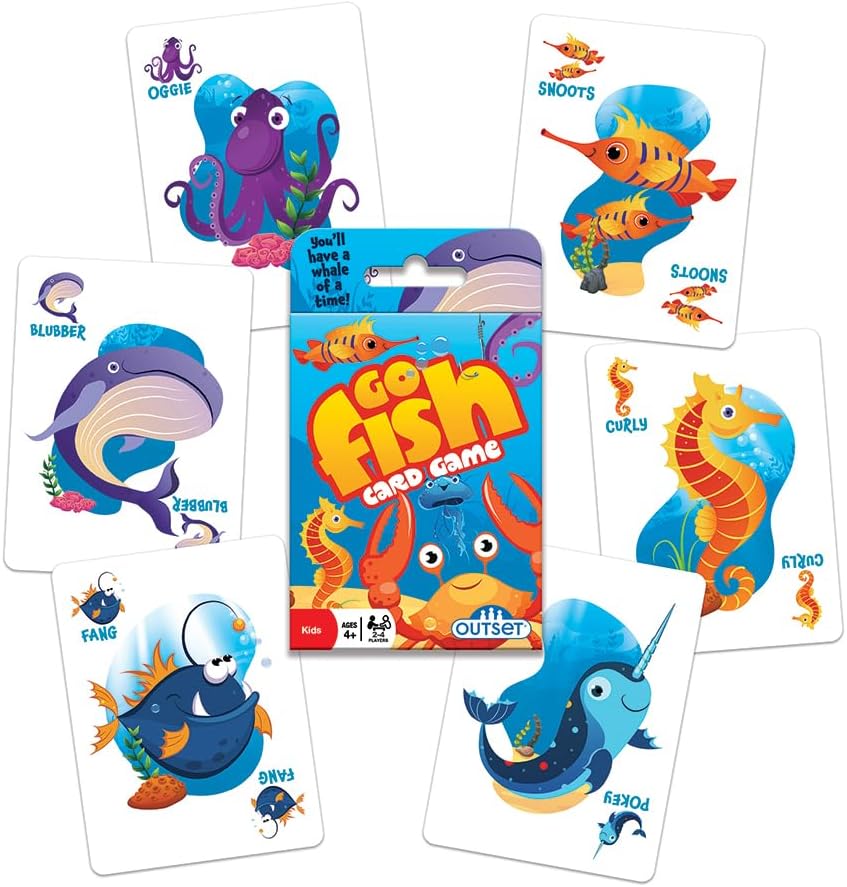 Miniatura 3 de Outset Media Juego de cartas Go Fish el clásico juego de cartas presentado en 36 cartas de gran tamaño para 2 a 4 jugadores a partir de 4 años