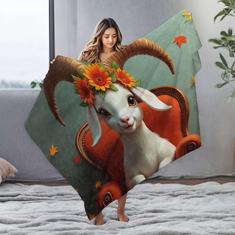 Couverture Queen Size pour cocooning au salon jeté de lit chèvre