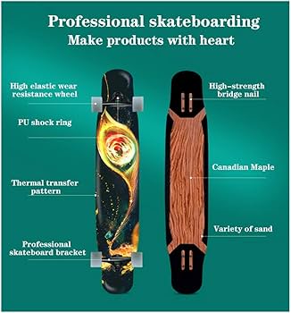Amazon | 46インチ スケートボード ロングボード デッキ プロ
