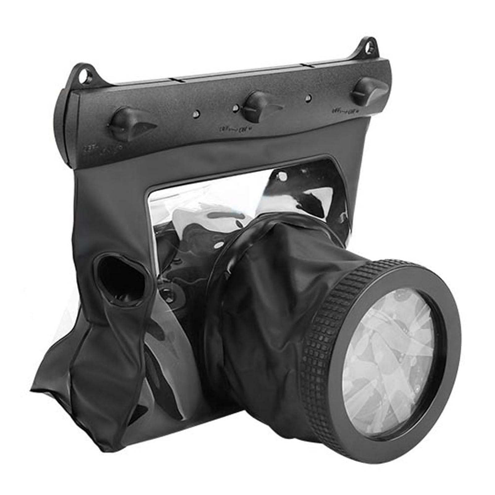 Custodia Impermeabile per Fotocamera, Antiurto Completamente Sigillata, Borsa Impermeabile Subacquea da 20 M, Custodia Subacquea per Fotocamere DSLR (BLACK)