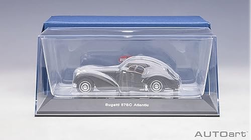 Miniatura 7 de Auto Art Models 1938 Bugatti Type 57SC Atlantic con ruedas de disco negro 143 modelo de auto fundido a presión por AUTOart 50946