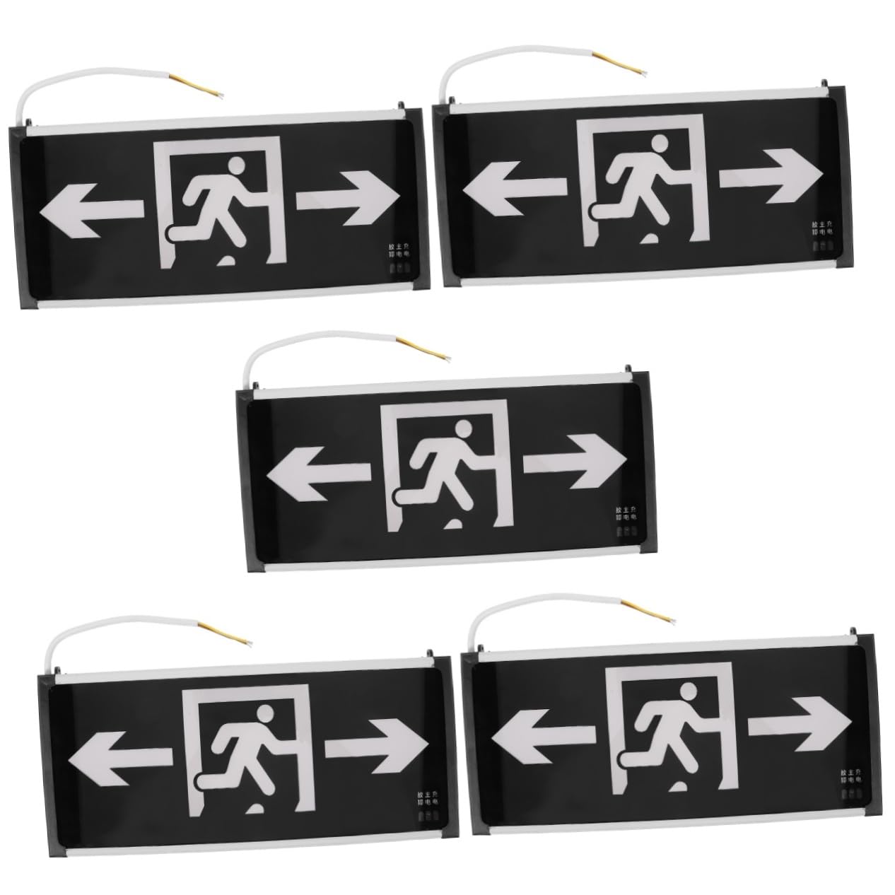 OSALADI 5piezas Luz De Emergencia Led Indicador De Salida Doble Cara Para Oficinas Hoteles y Edificios Públicos Señalización De Seguridad Para Evacuación Instalación Sencilla y Alta