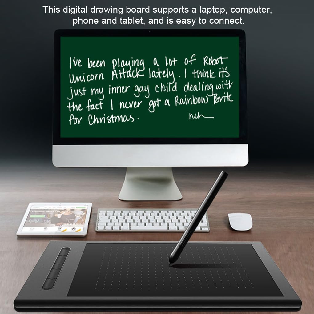 Vson Tavole da disegno professionali con tasti di scelta rapida Tappetino per pittura per artisti Tavolette grafiche elettroniche Forniture per PC desktop