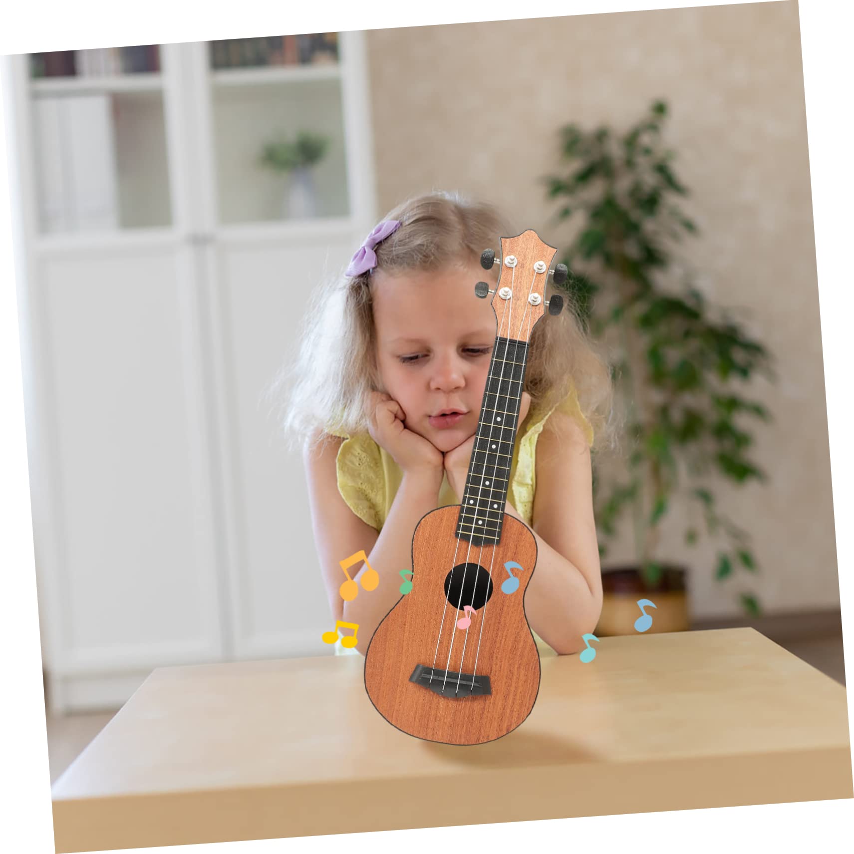 Ukulele per Principianti in Legno, Strumento Musicale a 4 Corde per Ragazzo Ragazza, per Pratica ed Educazione Musicale