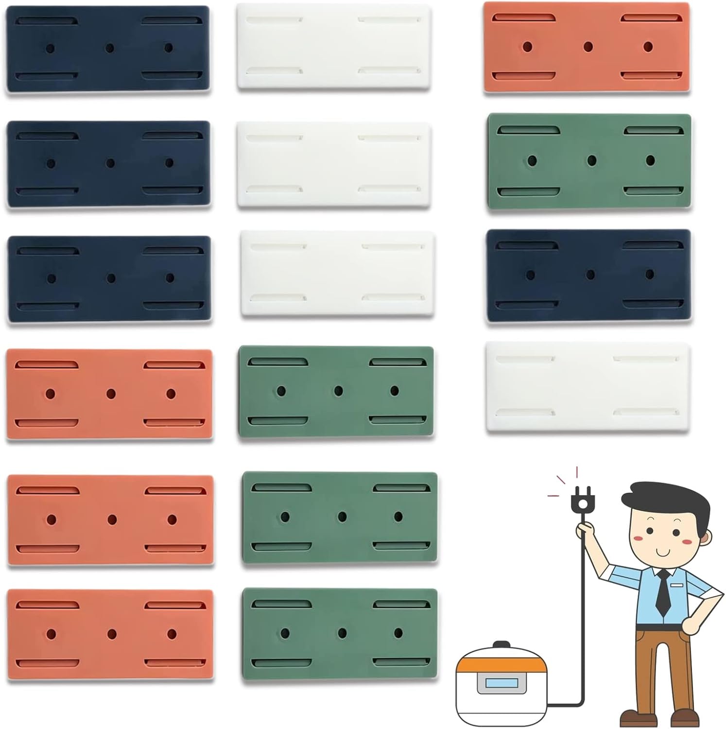 SHIN NANA 16PCS SelfAdhesive Garden Wall Socket Fixer