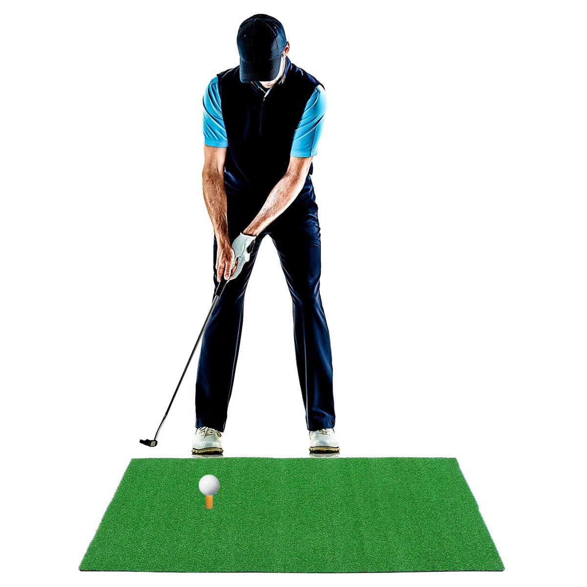 YARNOW Golf Übungsmatte 50x80cm mit Realistischer Kunstrasenoberfläche und Pp Material Tragbares Schlagpad für Indoor und Outdoor Training von Anfängern und Fortgeschrittenen