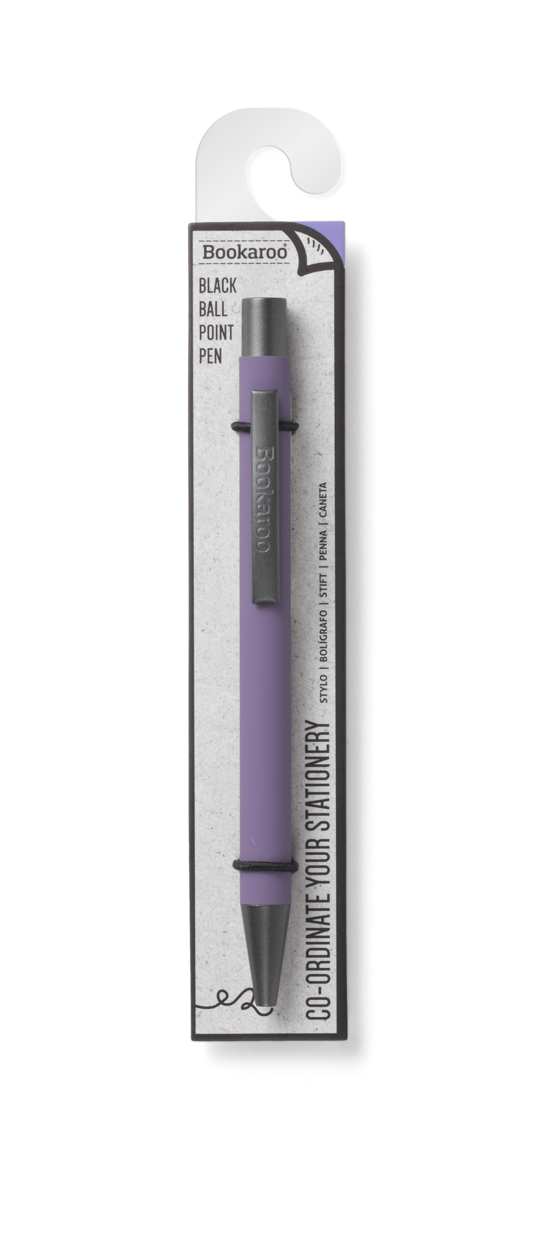 IF Bookaroo Pen, soft touch, colour coated pen with black ink - AUBERGINE