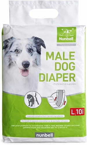 10pc Male Dog Diapers - Large