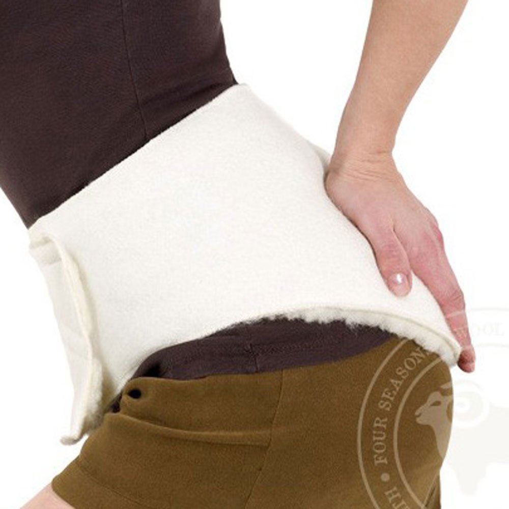 Nierenwärmer 100% Merinowolle, elastisch mit Klettverschluss, bei 30 Grad waschbar