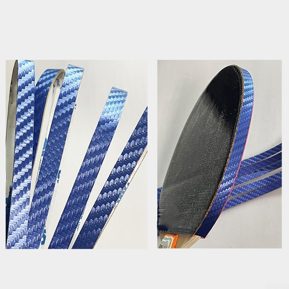 Paquete de 10 cintas protectoras de borde de paleta de tenis de mesa para prolongar la vida útil de la raqueta (negro, 6 mm)