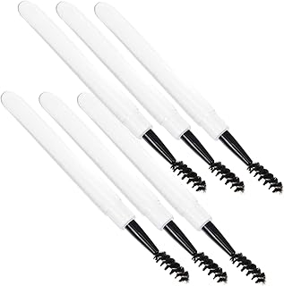 6 cepillos de pestañas portátiles con tapa, v...