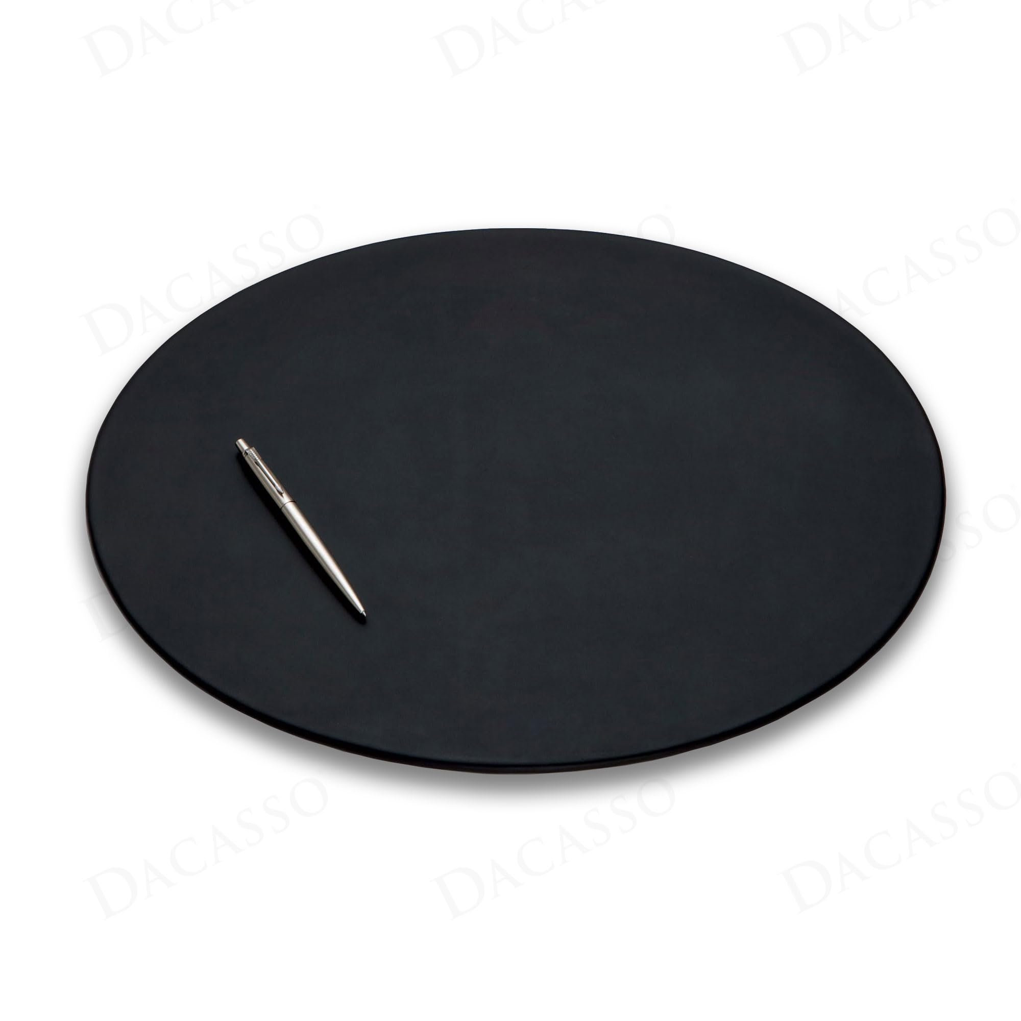 Dacasso Klassischer schwarzer Leder-Konferenzblock 43,2 x 35,6 cm – luxuriöser Leder-Schreibunterlage zum Schreiben – gepolsterter Executive-Schreibtisch-Oberflächenschutz