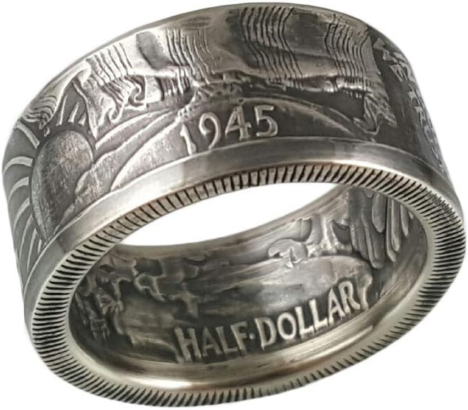Walking Liberty Silver Coin Ring.