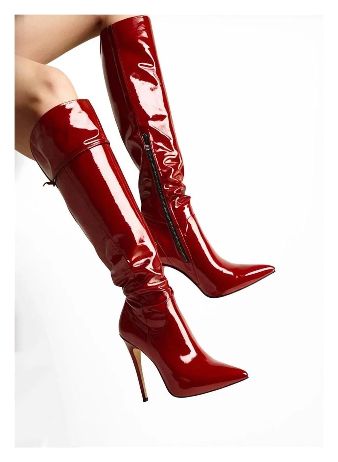 Affiche femme bottes rouges peinture sur toile de qualité pour décoration
