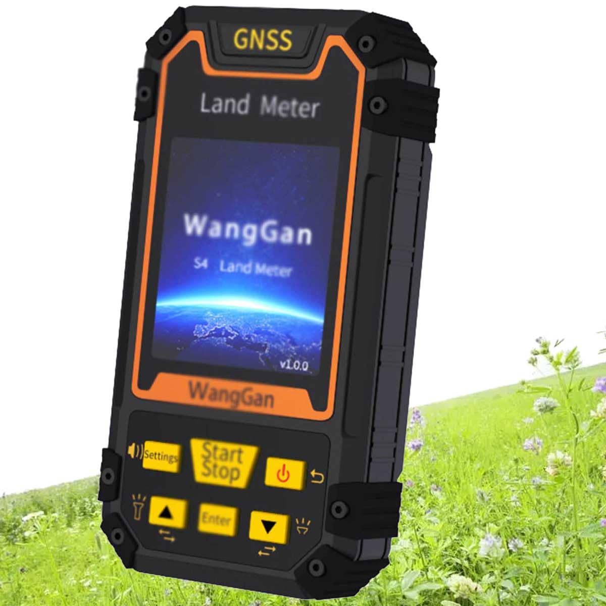 Equipo de topografía GPS portátil, medidor terrestre GPS, Registro de Datos históricos y Seguimiento de Figuras, navegación Recargable en Tiempo Real de Alta precisión,Black