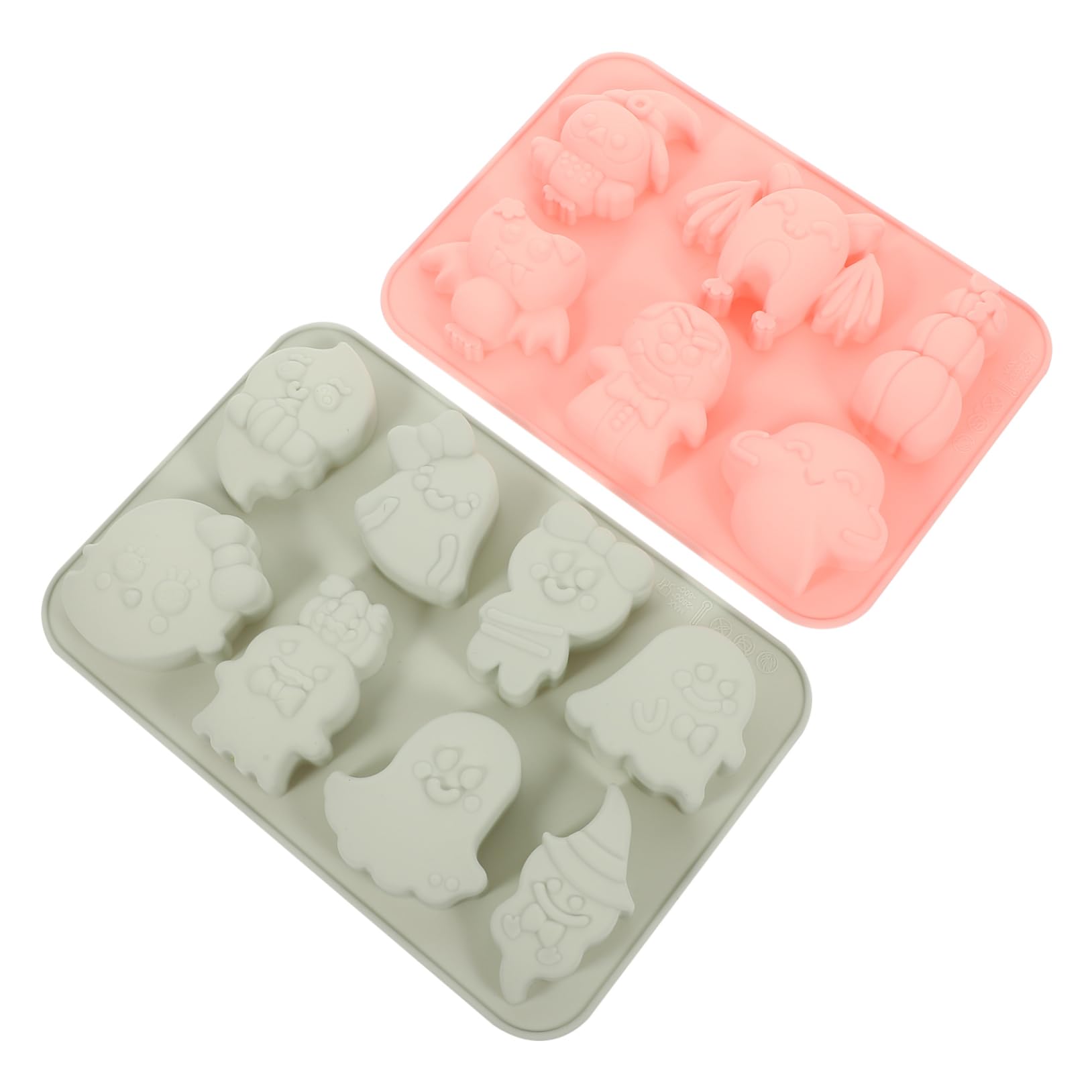 TOPBATHY Lot De 4 Outils De Cuisson Uniques En Silicone Pour Gâteaux Dhalloween Biscuits Fantômes Chocolat Faciles À Nettoyer 2 Pièces X 4