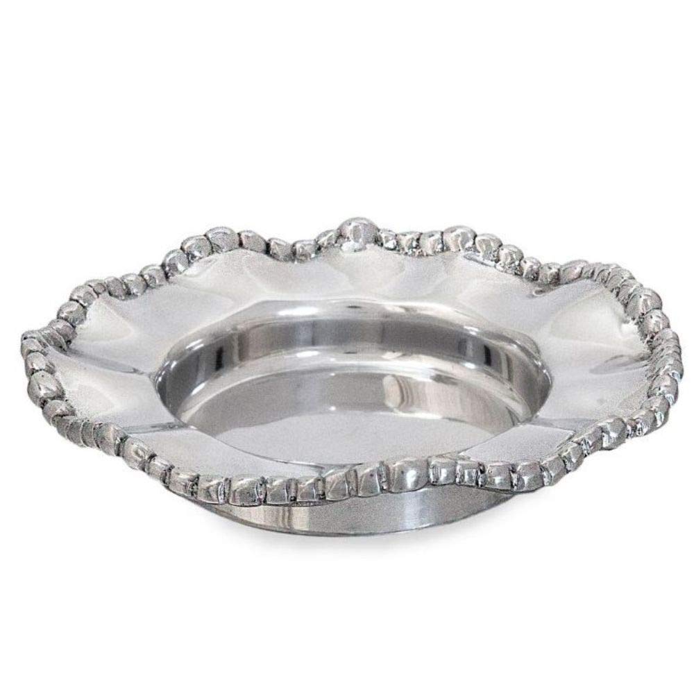 Beatriz Ball G&G Organic Pearl Wine Coaster, Aluminium, Silver, 27.94 x 22.86 x 1.9 cm