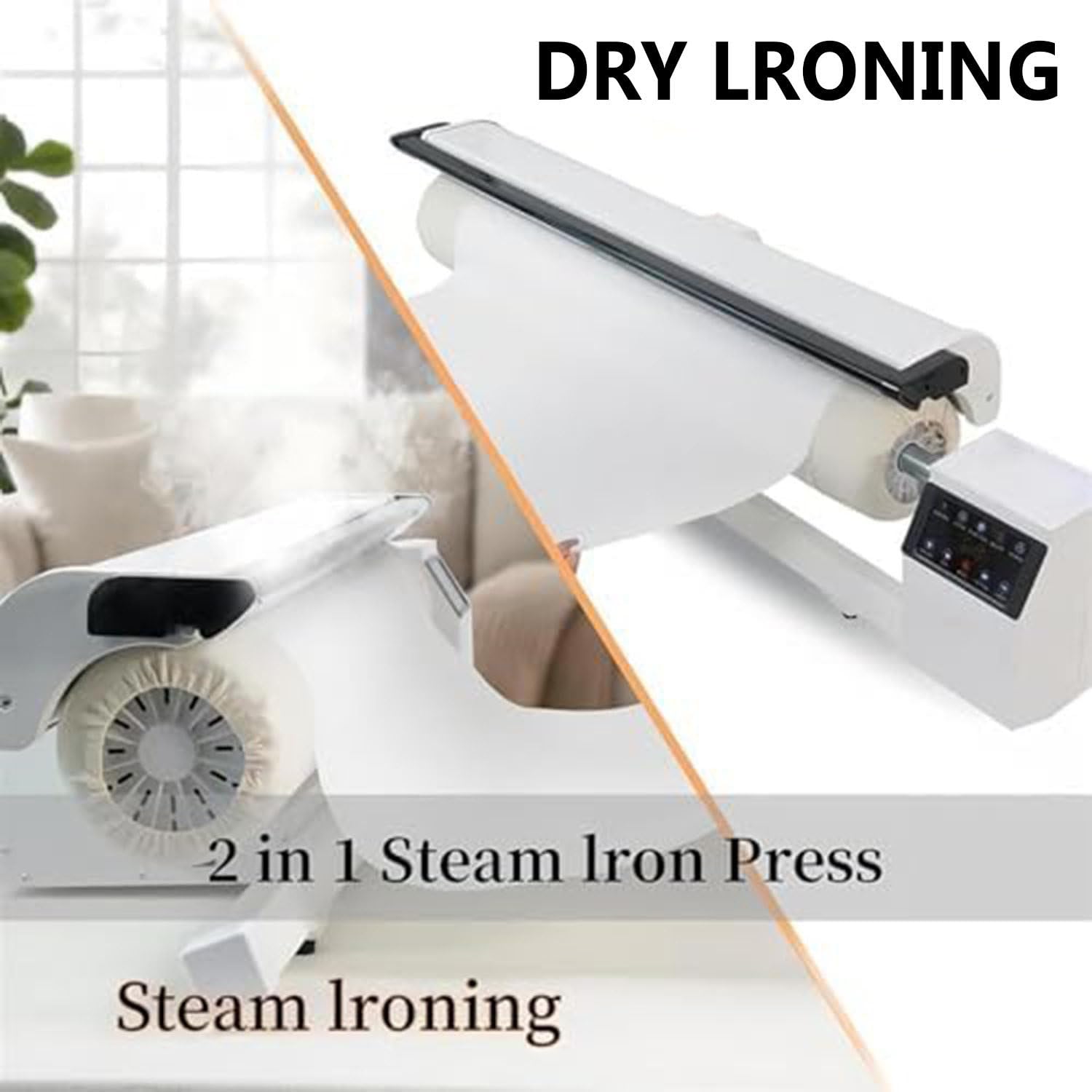 Prensa de Vapor Rotativa Multifuncional Centro Planchado, Maquina Planchar Doblar Ropa con Control por Pedal,Diseño Profesional para Uso Comercial e Industrial