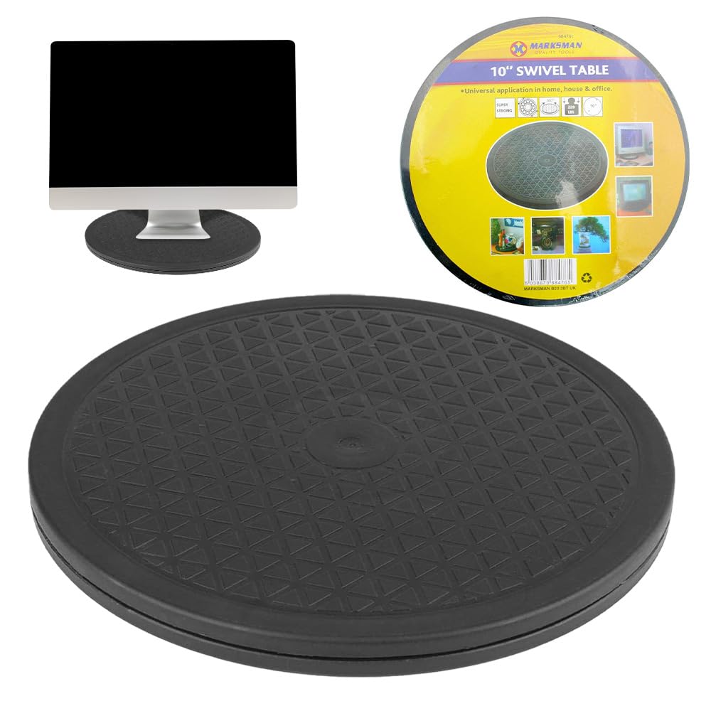 Bargains-Galore Black 10" Swivel Base Table Rotating Platform Turntable Revolving Tv Monitor Stand New
