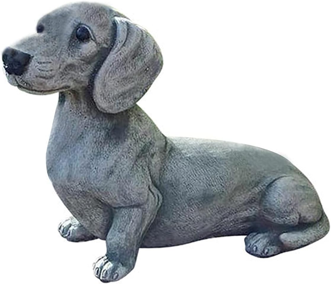 Outdoor Garden Dachshund Dog Statue Concrete Dachshund Dog