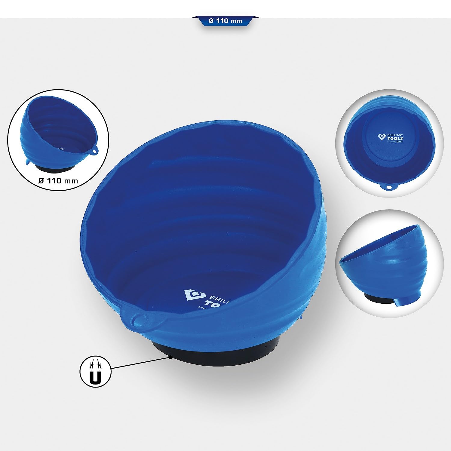 BRILLIANT TOOLS BT691159 Medio disco magnético de plástico Ø 11 cm