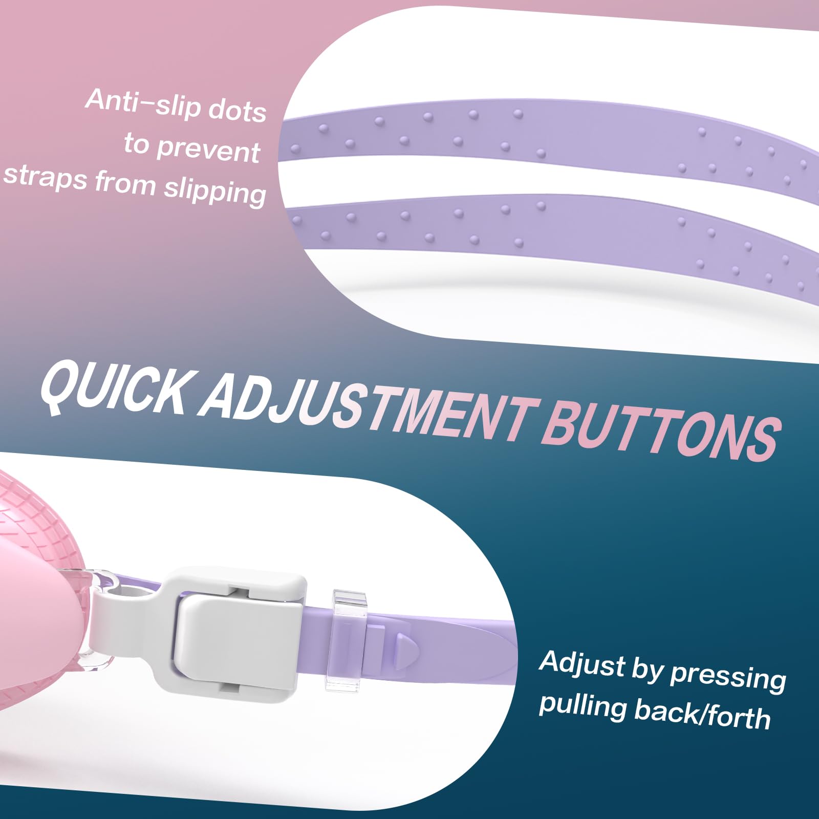 VegoVia Gafas de natación para adultos Gafas de natación para hombre y mujer, gafas antivaho UV con estuche