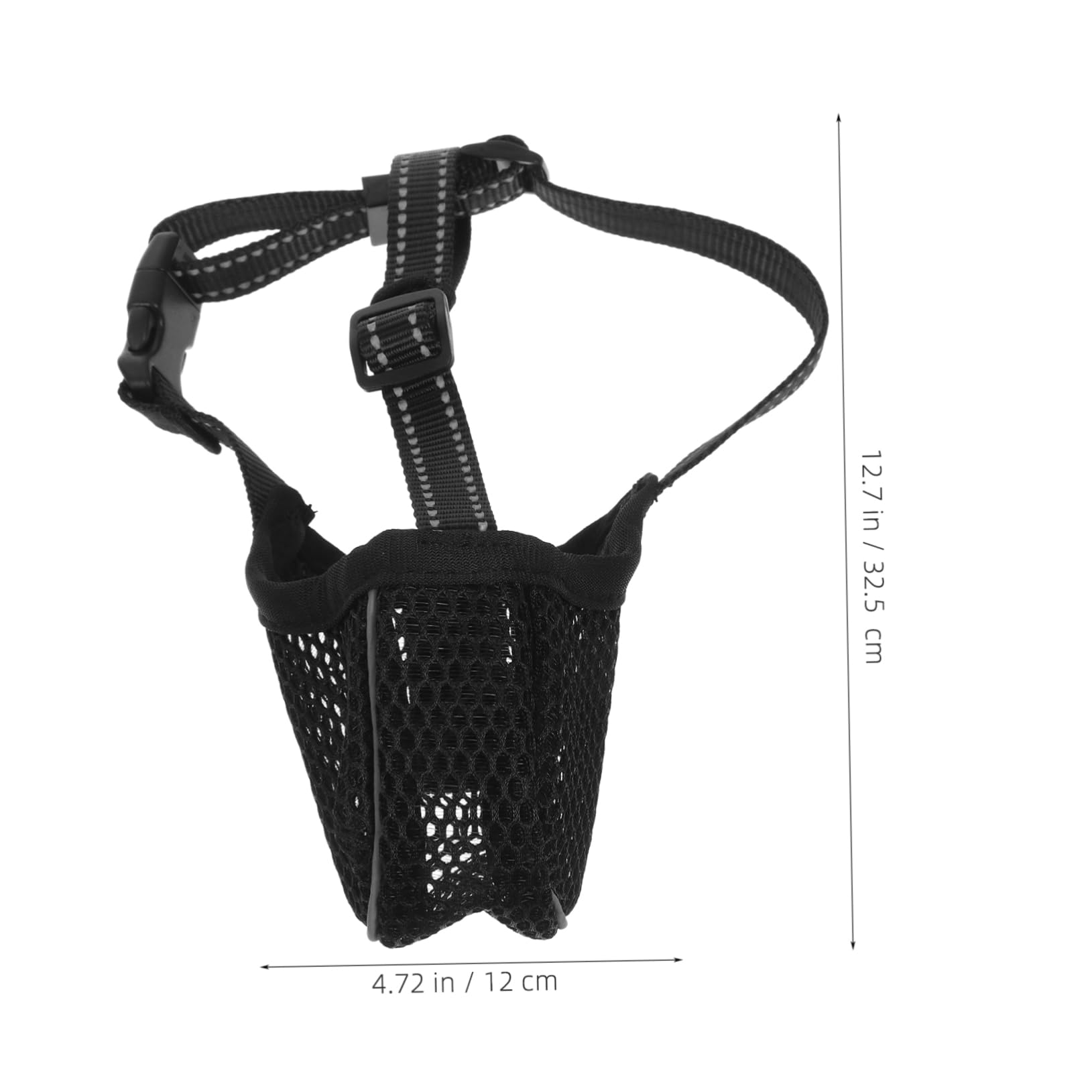 HOLIDYOYO Large Dog Muzzle Adjustable Breathable Mesh Pet Mask for Biting Chewing and Scavenging Durable Construction Easy to Secure Fit for Large Dogs