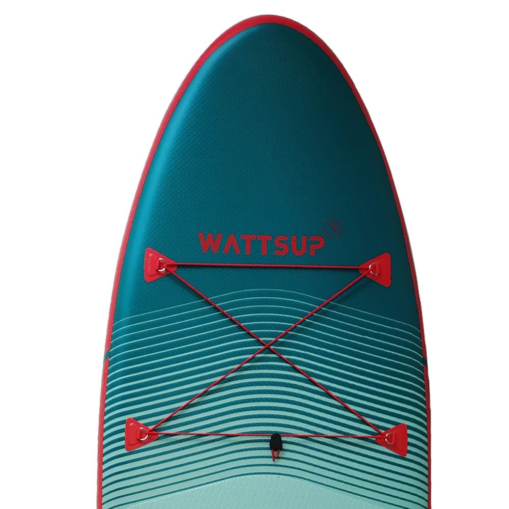 Wattsup - SUP Stand Up Paddle nadmuchiwany F12 12' - 366x84x15 cm Dropstitch - Zestaw kompletny: Wiosło, Smycz, Pompa, Torba transportowa - Do 150 kg - Niebieski