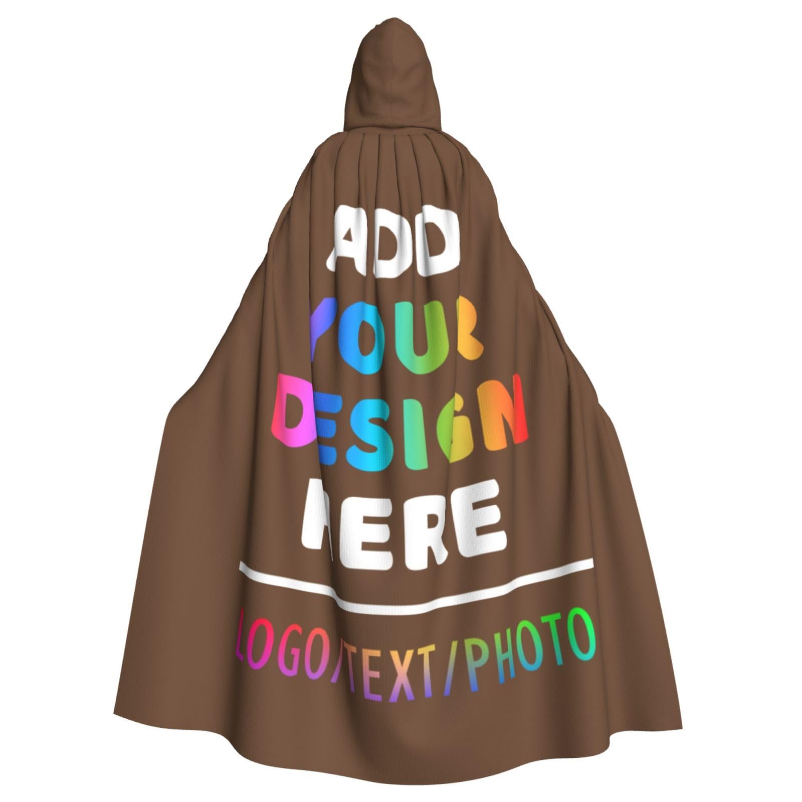 Custom Cape Personalised Black Cloak Add Your Text Logo Photo Custom Halloween Costumes Adult Cape With Hood Add Image Personalised Funny Gifts for Him Her Couple Friend, Masquerade Wedding Party