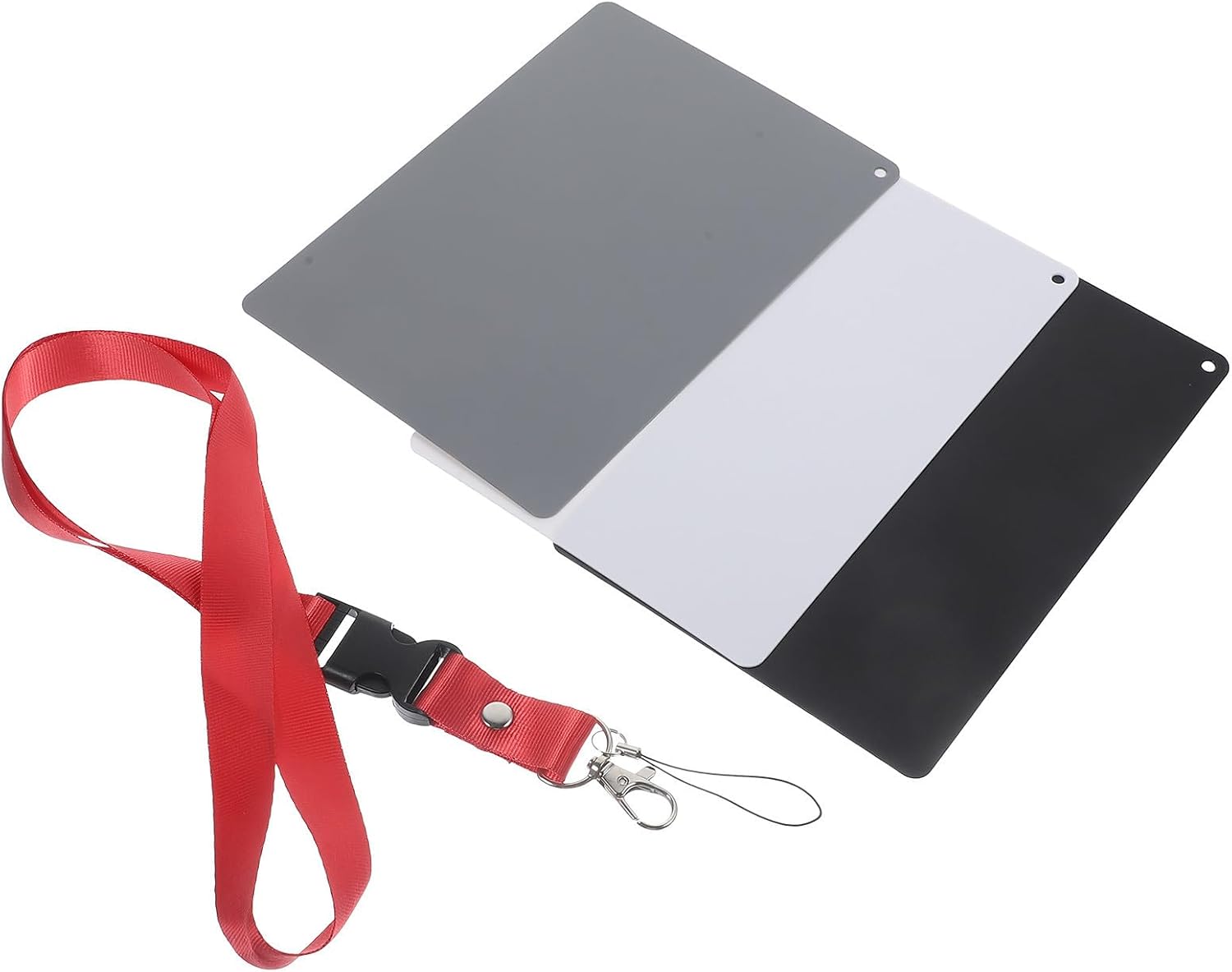 MAGICLULU Balance Card Plastic Material Grey White for Photography Black with Portable Neck Strap Calibrate Photographer Accessory for DSLR Digital Camera