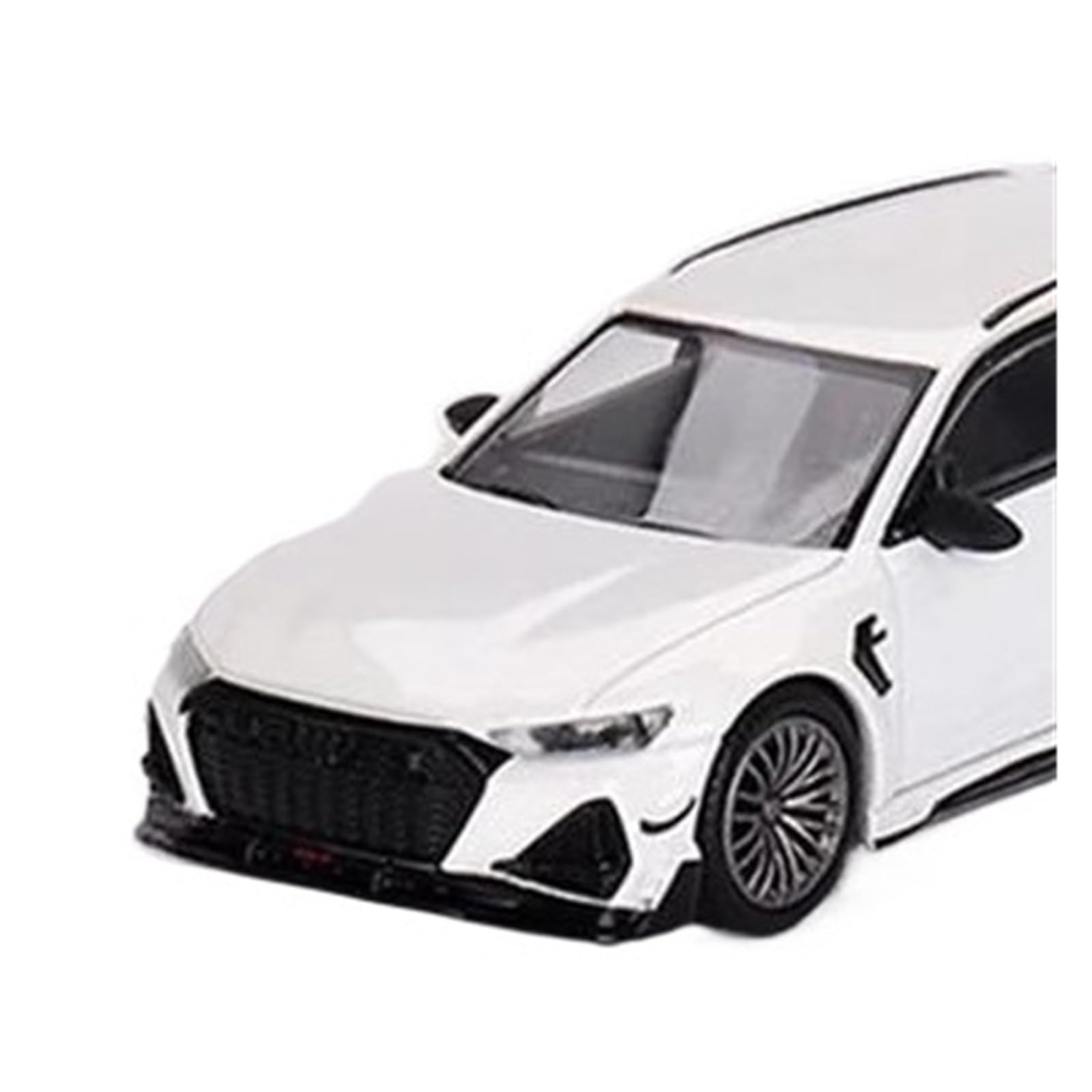 Metallo Scala Replica Mini Car Model Limited Edition 1 64 Per Audi ABT RS6-R Glacier White Metallic Cars Collection Toys