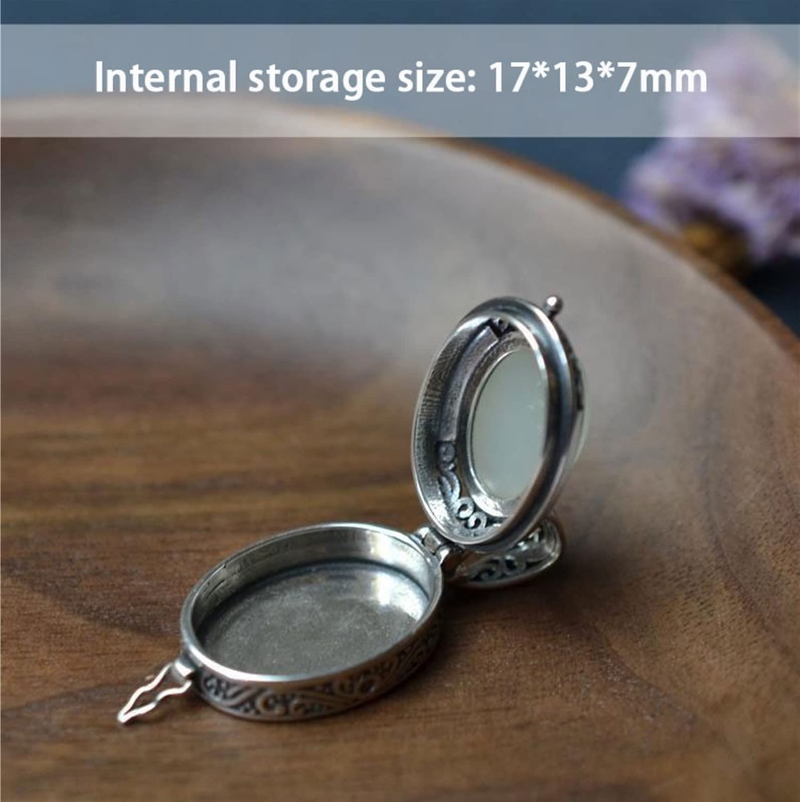 osccar Retro intarsiato con Pendente in Giada Pendente for aromaterapia