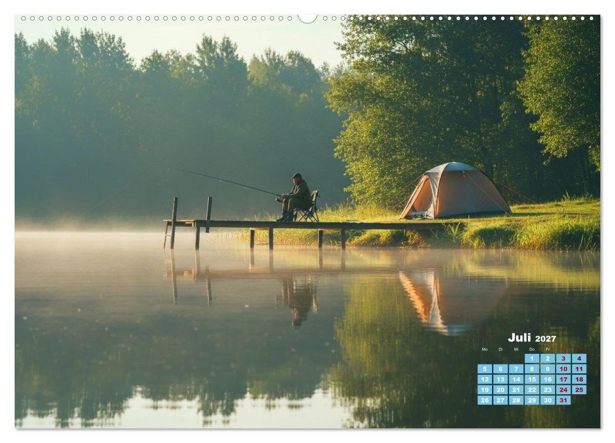 Zelten - gemeinsam oder einsam (Wandkalender 2027 DIN A2 quer), CALVENDO Monatskalender: Camping bedeutet Freiheit, Stille, Abenteuer - oder ... und Zeit für Freundschaften (CALVENDO Orte)