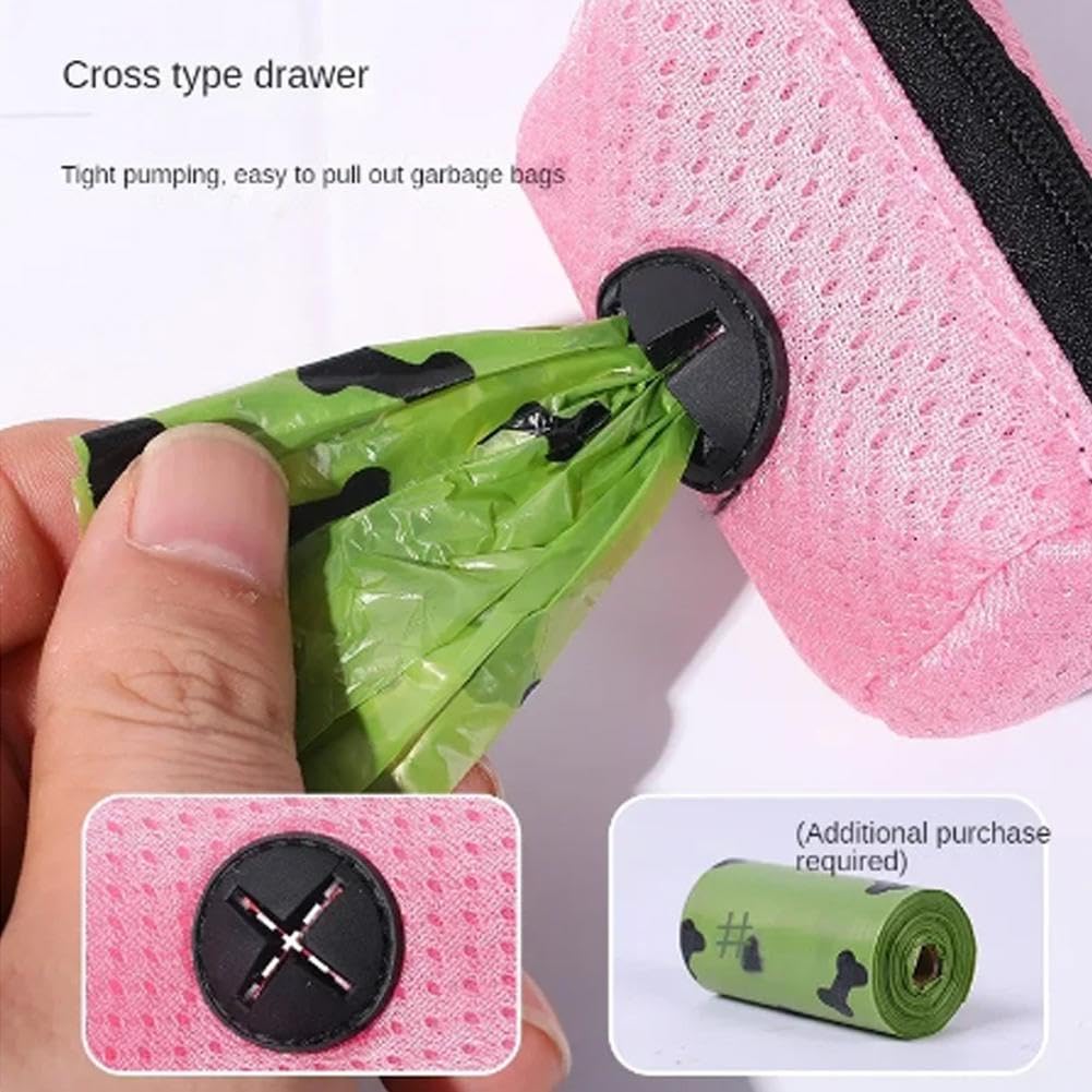 Dispenser Per Sacchetti Cacca Cane - Portasacchetti Con Moschettone E Cerniera, Impermeabile - Foto 2