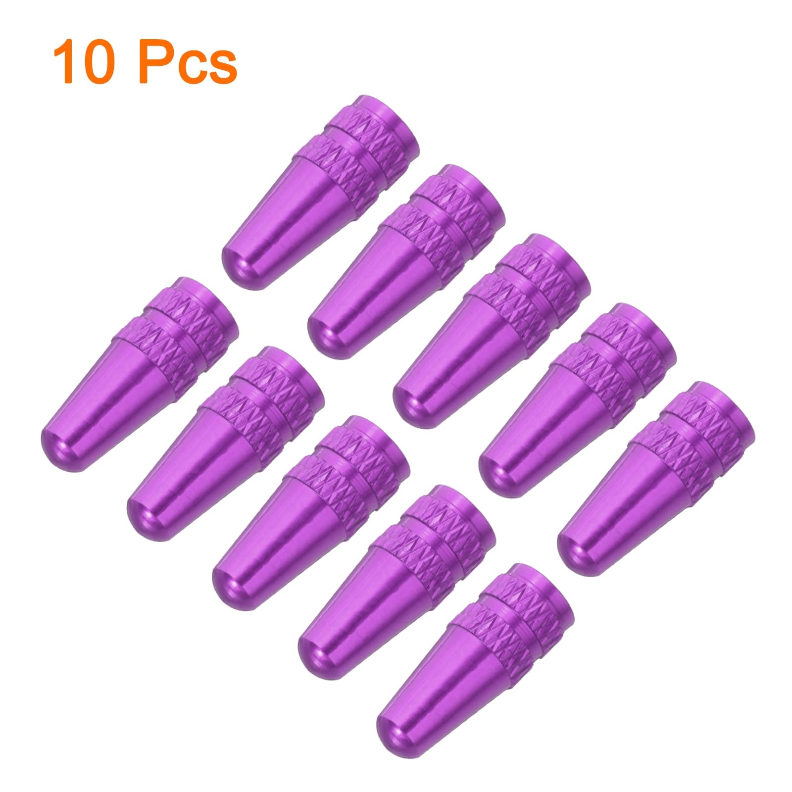 QUARKZMAN 10 sztuk Nakrętki na wentyl do rowerów aluminiowych anodowanych na rower szosowy korki wentyla powietrza do MTB rower szosowy fioletowy