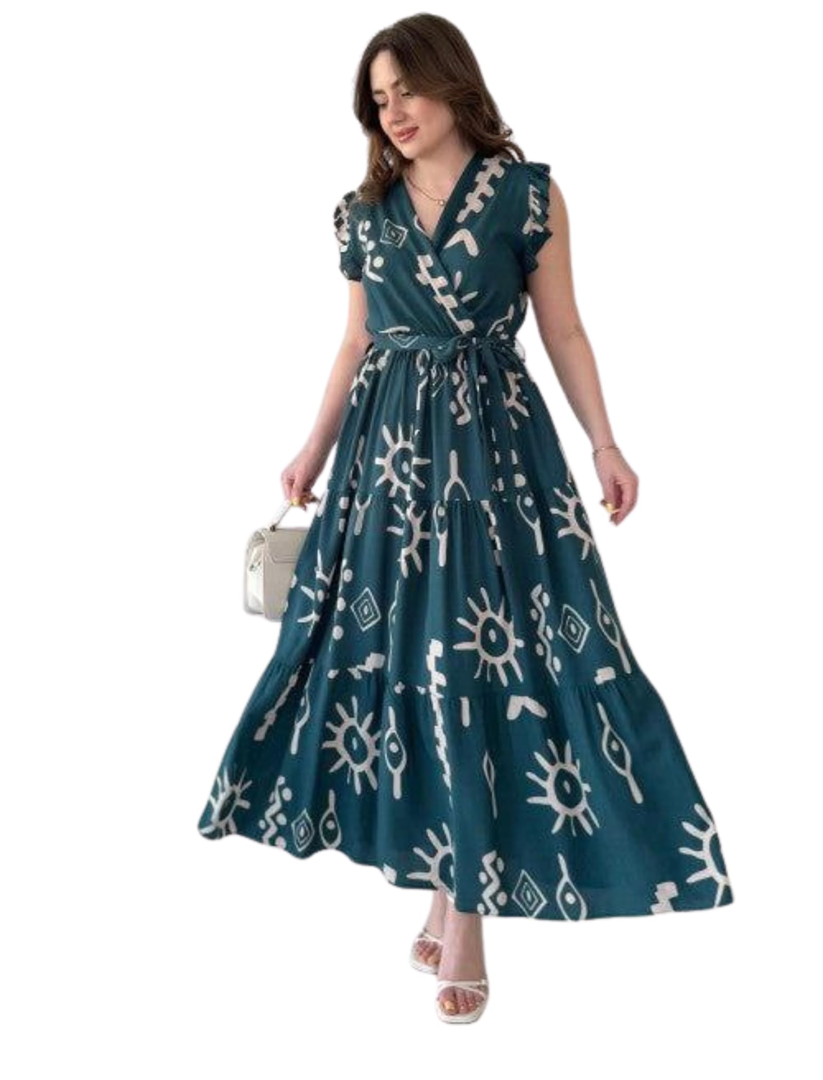 Modestouze Attires Dress for Women Western Maxi Style, Indo Western Dresses, One Piece Long Gown, A Line Flared Pattern, Ethnic Look Outfit for Women Price In India