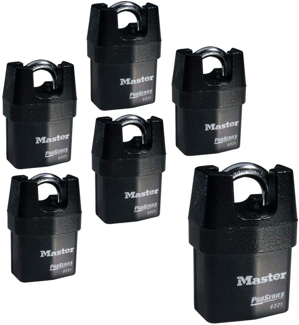 Master Lock - Two (2) High Security Pro Series Padlocks w/ 4 Keys, 6321NKA-2 w/BumpStop Technology