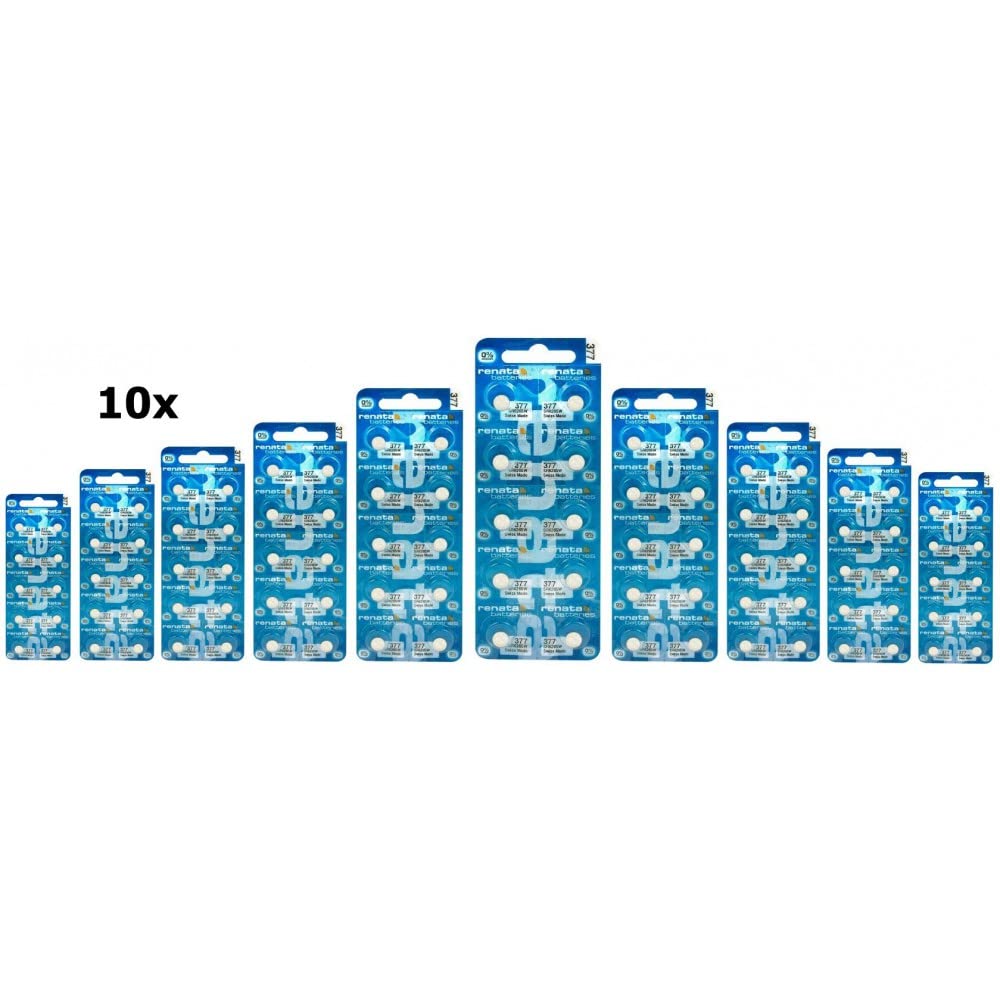 Renata 377/376 / SR 626 SW / G4 1.55V Alkaline Uhr Knopfzelle - 10x Blisters