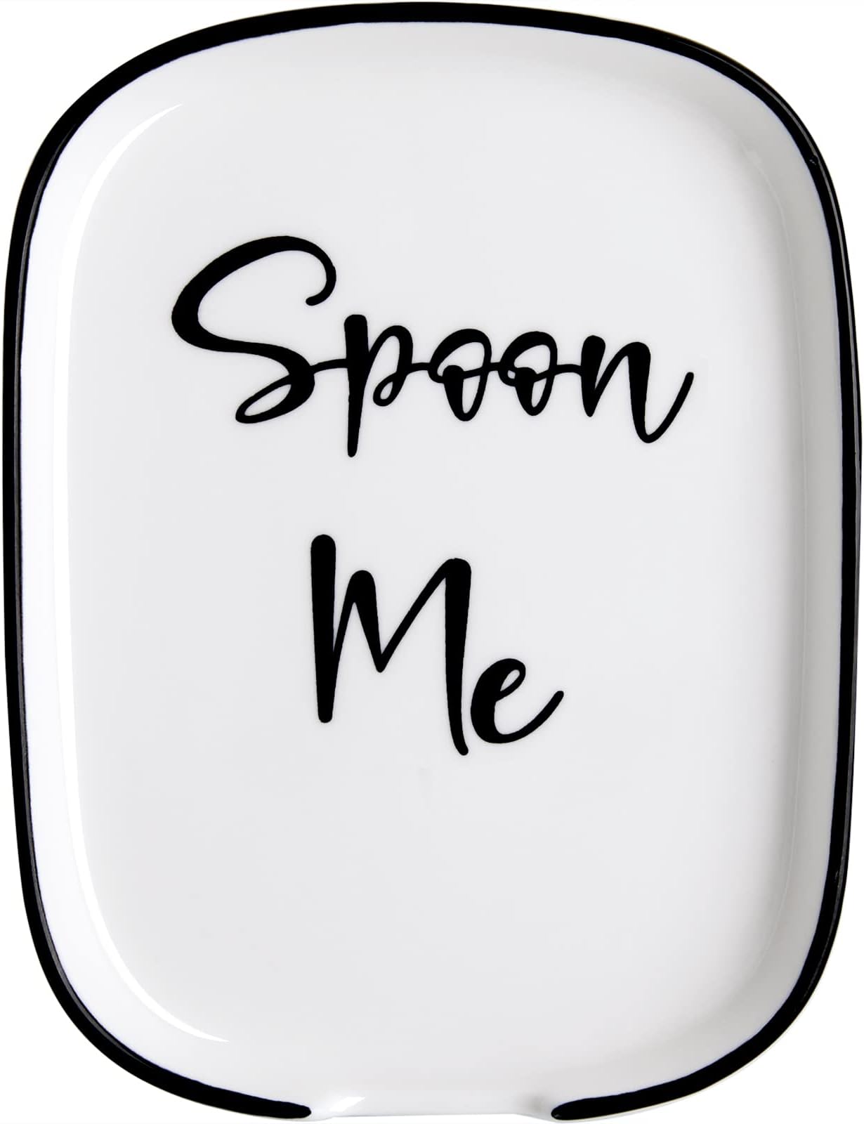 Coffee Spoon Rest for Coffee Bar, DAYYET Ceramic Small Spoon Rest for Stove Top, Spoon Holder for Kitchen Counter, Coffee Bar Accessories and Decor, Ideal Gift for Coffee Lovers