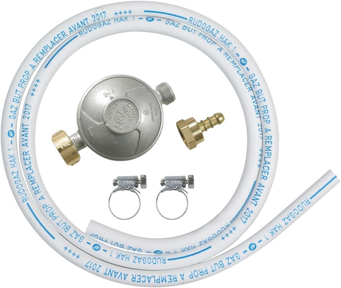 Ribitech DG170TC75/B Soft Butane Tube Kit with 1 Regulator, 1 Teat and 1 Soft Tube (1.5 m)
