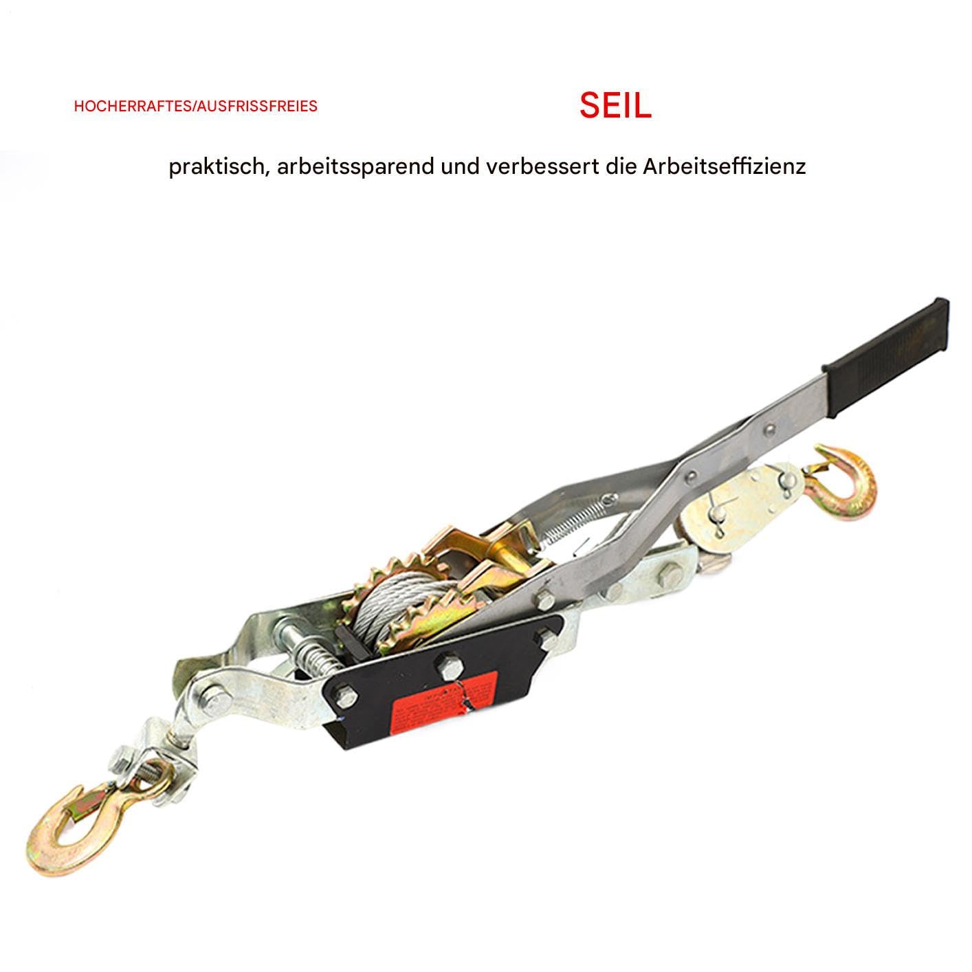 Tiratore Per Cavi Con Chiave Tenditore Manuale a Doppio Gancio | Tensionatore a Cricchetto per Cavo con Doppio Gancio Per Trazione Crimpatura Giardinaggio Imballaggio Installazione