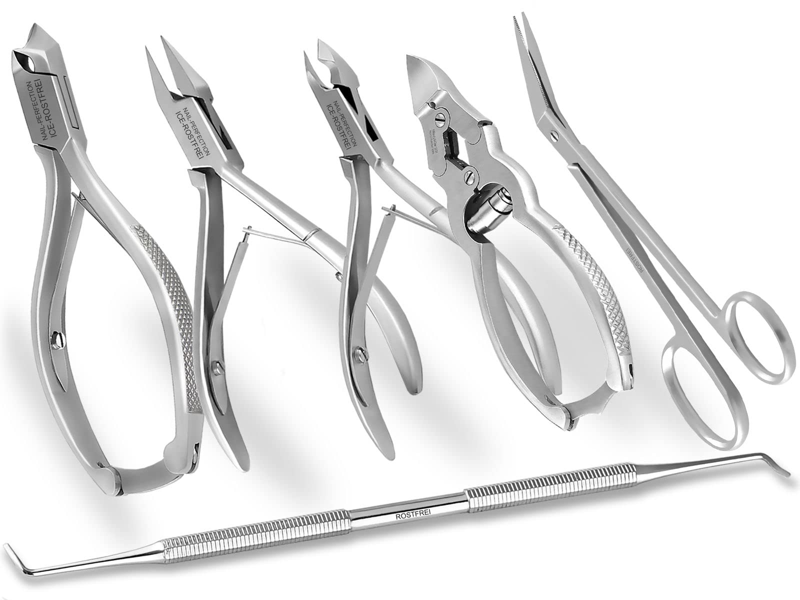 Pediküre Fußpflege-Set 6-teiliges Fußpflegeinstrumente-Set aus Edelstahl.