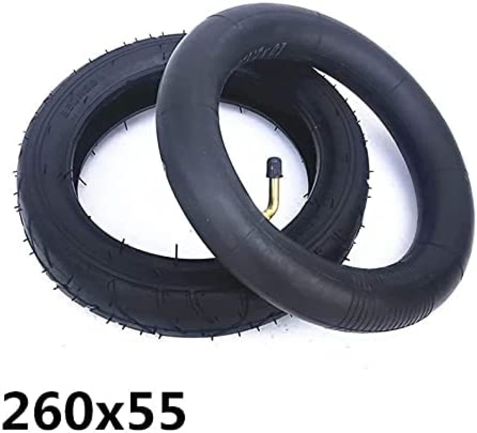 Pneumatico e Camera d'Aria di Ricambio per Tutti Gli Usi, Pneumatici 260X55/255X55 con camere d'Aria, Pneumatico Gonfiabile da 10" per Ruota del Triciclo con Ruota per Passeggino