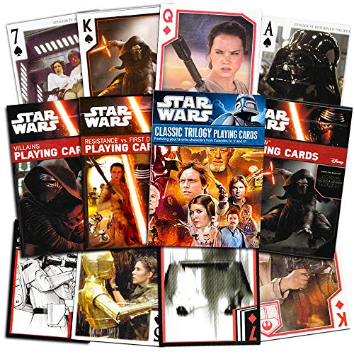 Star Wars Ultimate Playing Cards Set -- 4 Decks Featuring The Classic Trilogy, The Resistance, First Order and More (Star Wars Games)
