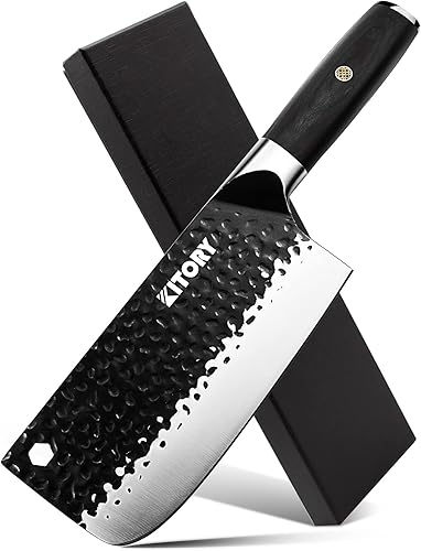 Cuchilla forjada de 7 pulgadas cuchillo de cocina chino resistente para todo tipo de carne y verduras y huesos blandos