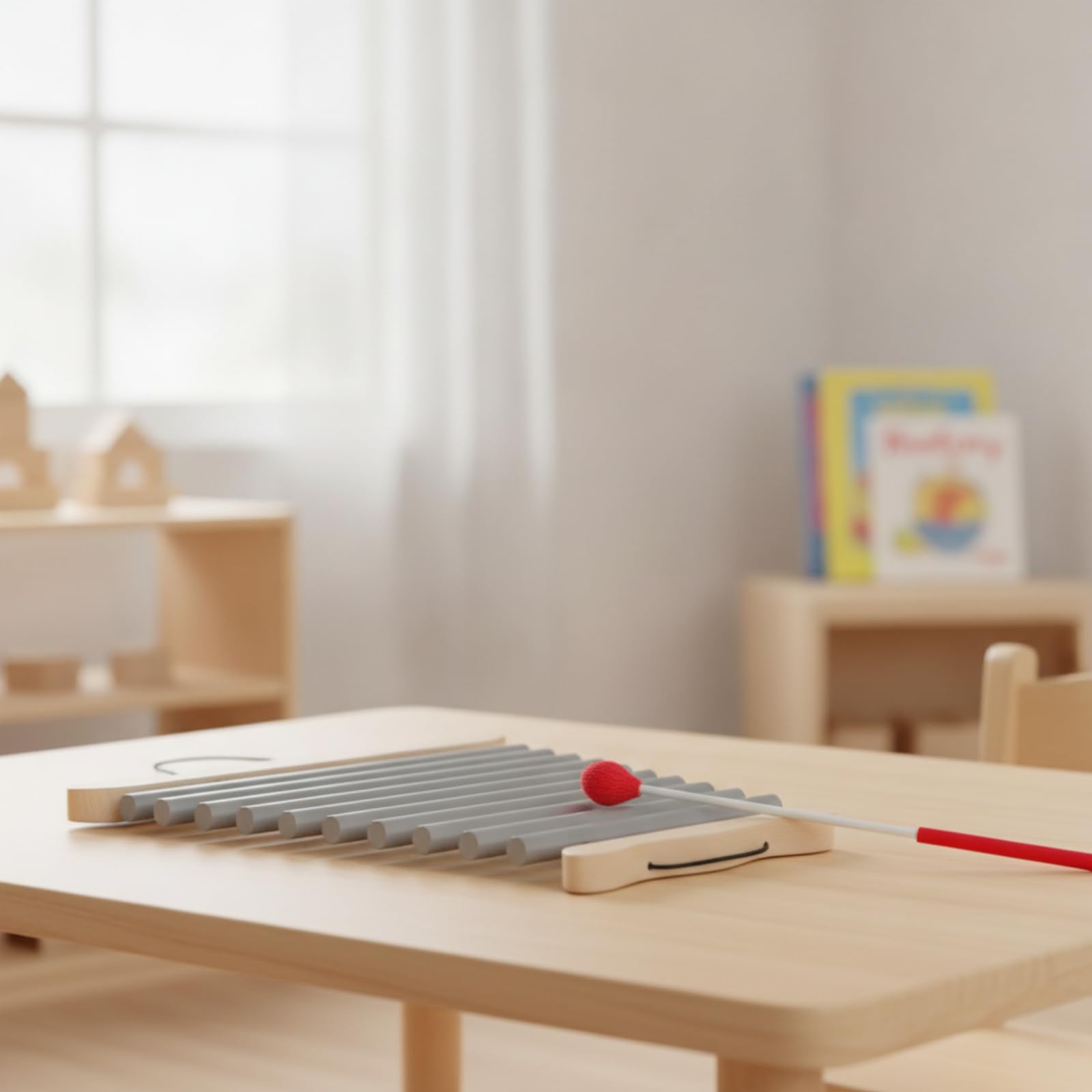 Amagogo Glockenspiel Bambini Xilofono Strumento Percussione Giocattolo Didattico Campanello in Legno E Metallo con Mazzuolo Bicolore Maneggevole Adatto per , Multicolore
