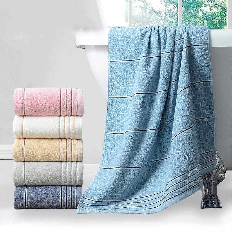 Serviette de bain en coton brodée lot de 3 haut de gamme - 5