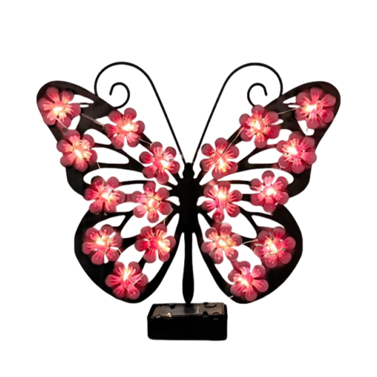 Jeesrt Solar Butterfly Wall Lights Outdoor, 9.84" Upgraded Metal Durable Solar Butterfly Lights Decor, Garden Patio Porch Yard, Gifts for Women Mom Grandma (A,2)