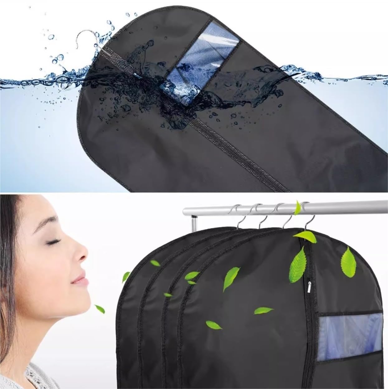 Copriabiti Confezione Da 10 Borse Porta Abiti Da 40'' E 47'' Per Viaggi E Abbigliamento, Per Riporre Abiti, Camicie, Costumi, Copri Abiti Appesi Borsa Porta Abiti
