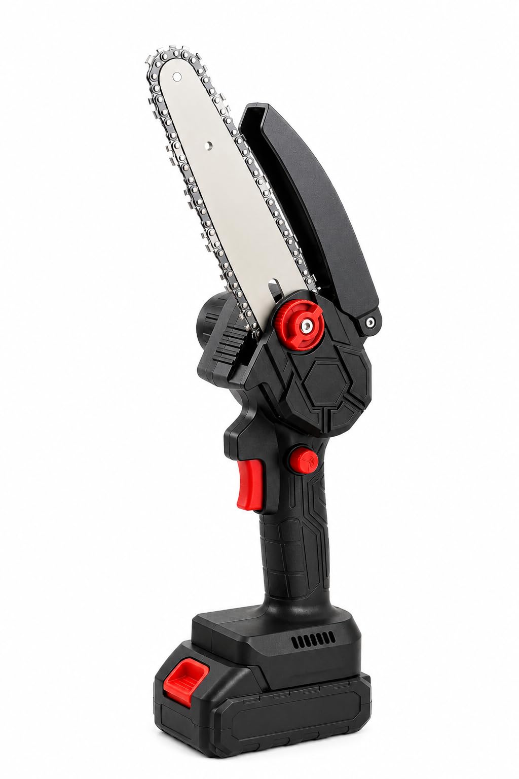 Mini Electric Cordless Chainsaw 48V, Rechargeable Battery Powered Portable Pruning Saw for Wood Cutting, Tree Trimming, Gardening, Lightweight Handheld Chain Saw (24 cm, 1 Set)-image-7